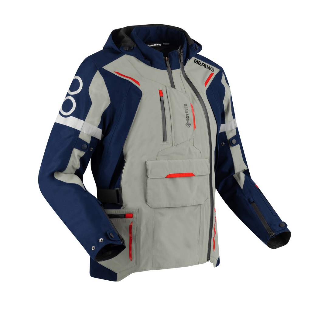 [BTV891S] Chaqueta Bering Austral GTX Azul Marino/Gris/Rojo (S)