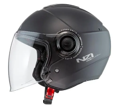 Casco Nzi Civic solid nouveau negro mate (XS)