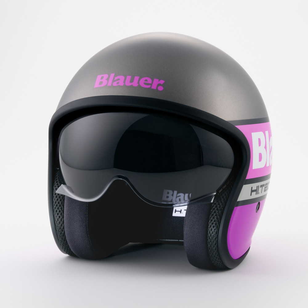 Casco Jet Blauer Pilot 4.0 Titanio Mate