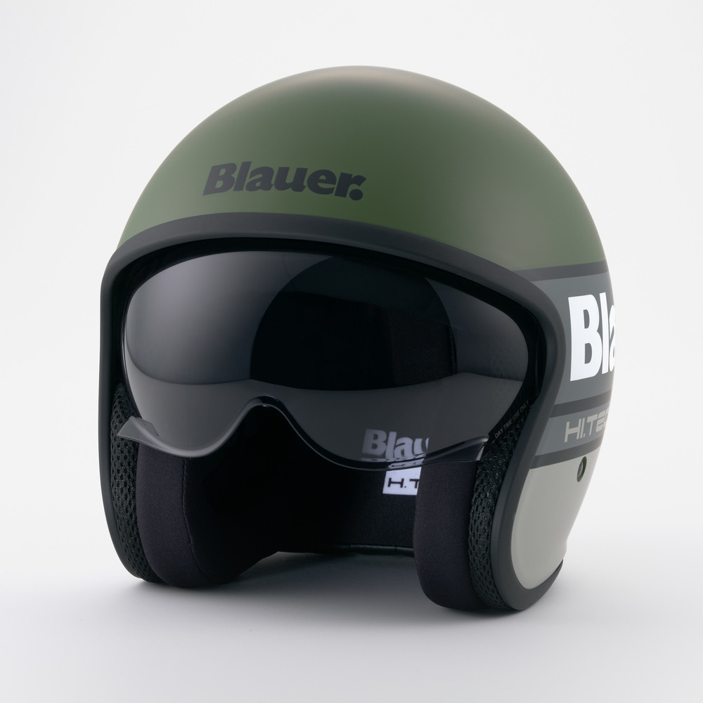 Casco Jet Blauer Pilot 4.0 Verde Mate Gris