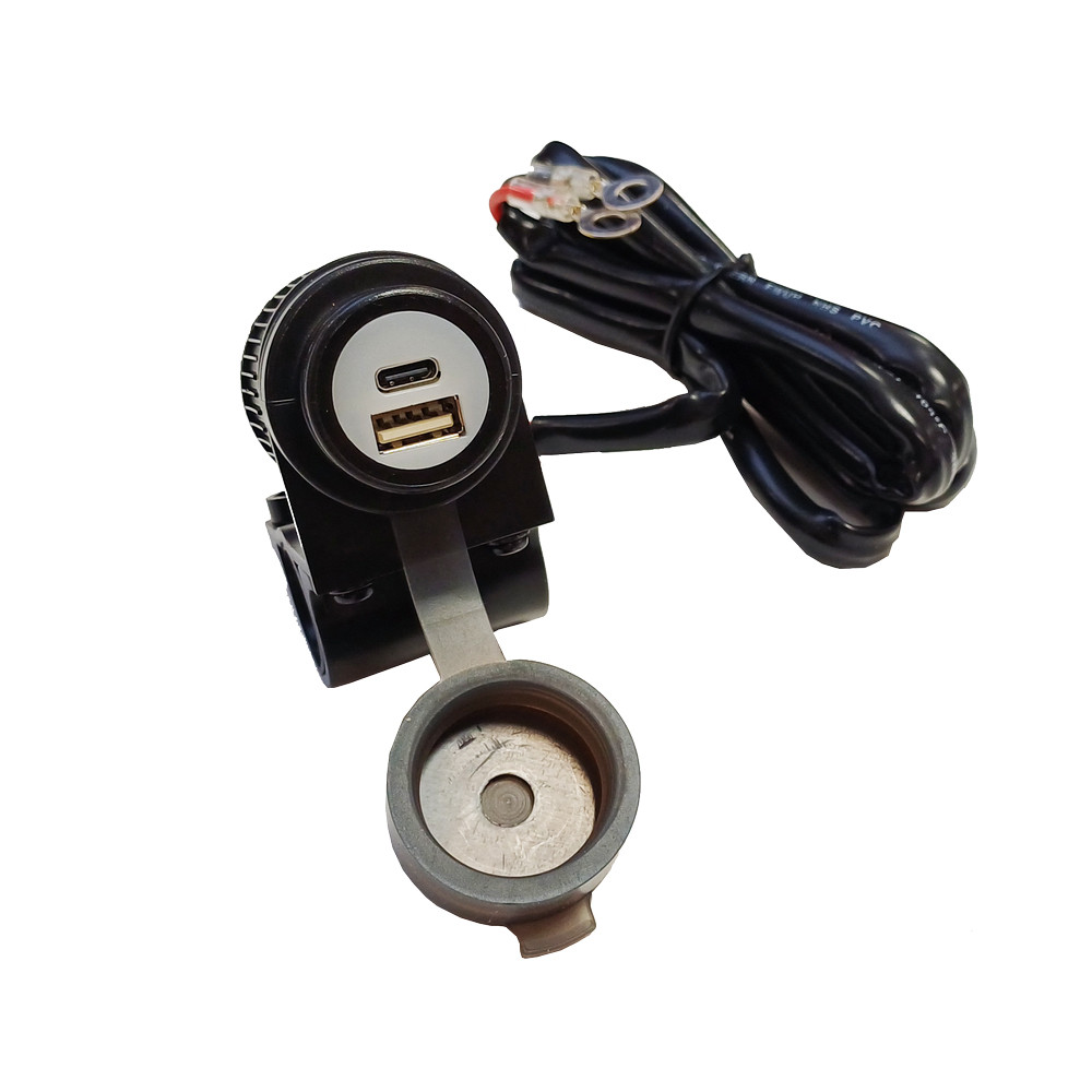 [CTRALIMUSBAC] Toma de Carga Doble USB / USB-C para Moto CTR