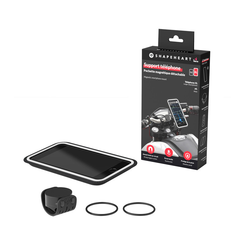 [SPHMOTOM] Soporte Funda Smartphone Universal Magnética Shapeheart Moto (M)