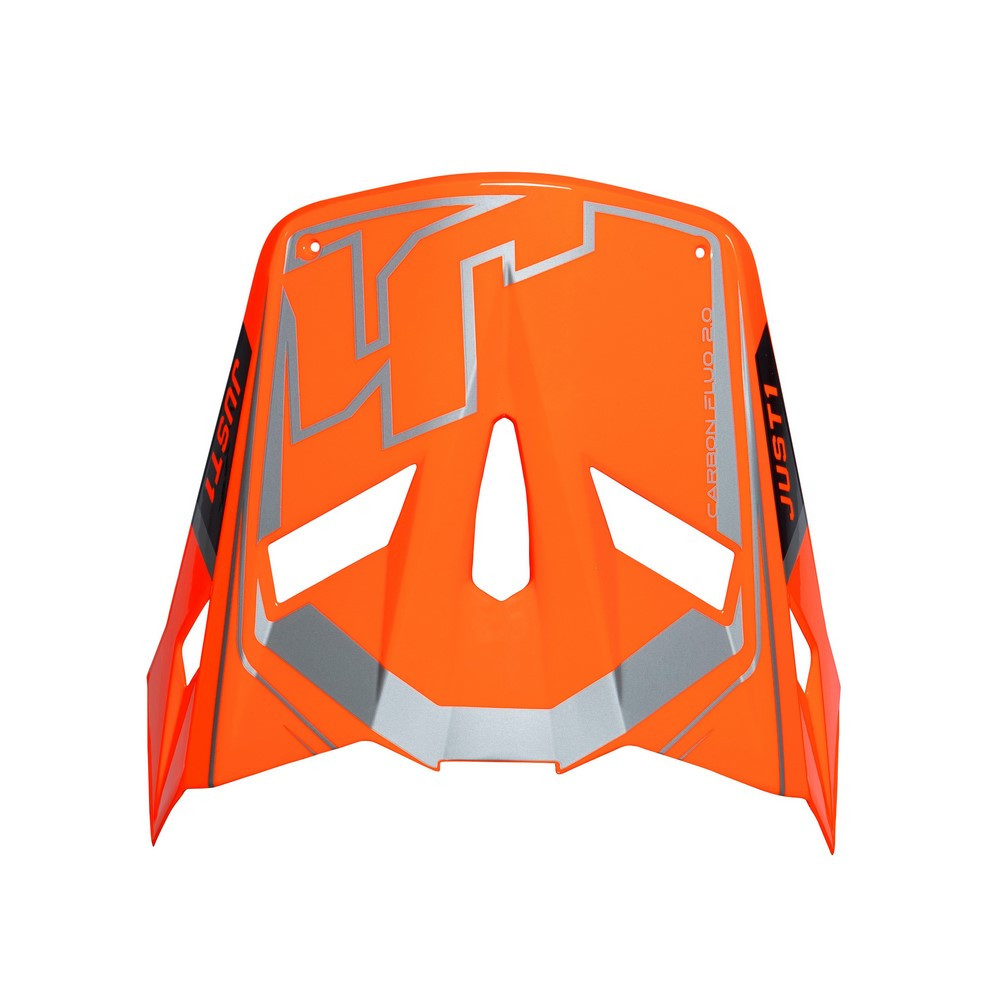 Recambio Visera JUST1 J-22 Carbon Flúor Naranja Fluor / Gris Plata