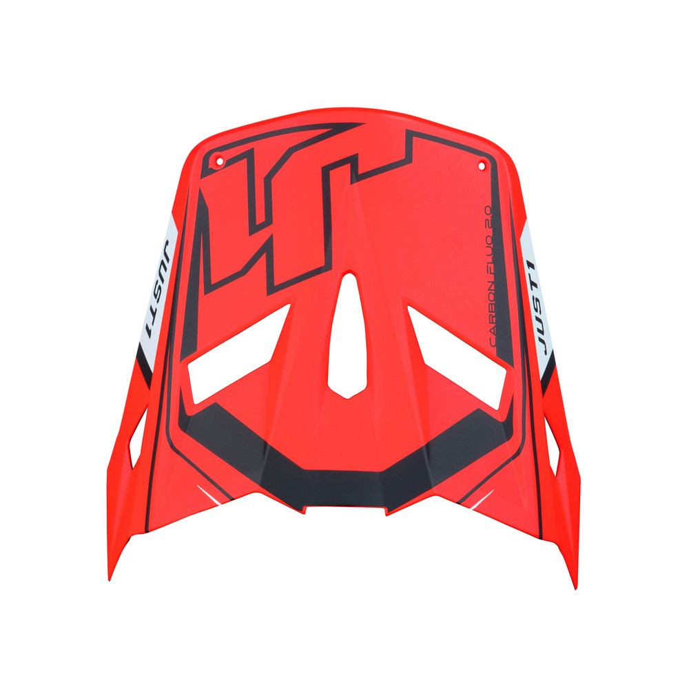 [669001027100500] Recambio Visera JUST1 J-22 Carbon Flúor Rojo / Blanco