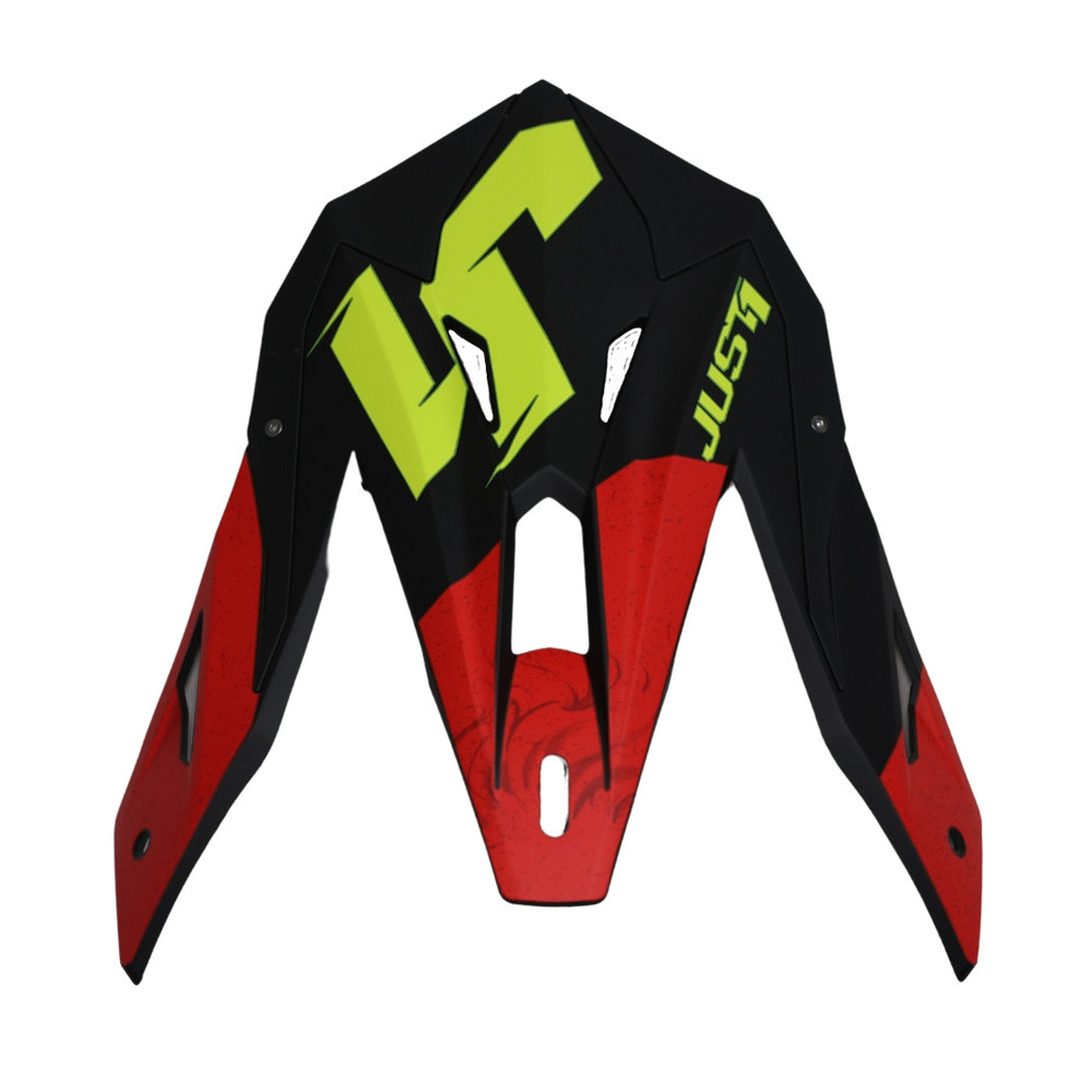 Recambio JUST1 Visera J-39 Poseidon Negro / Amarillo Fluor / Rojo