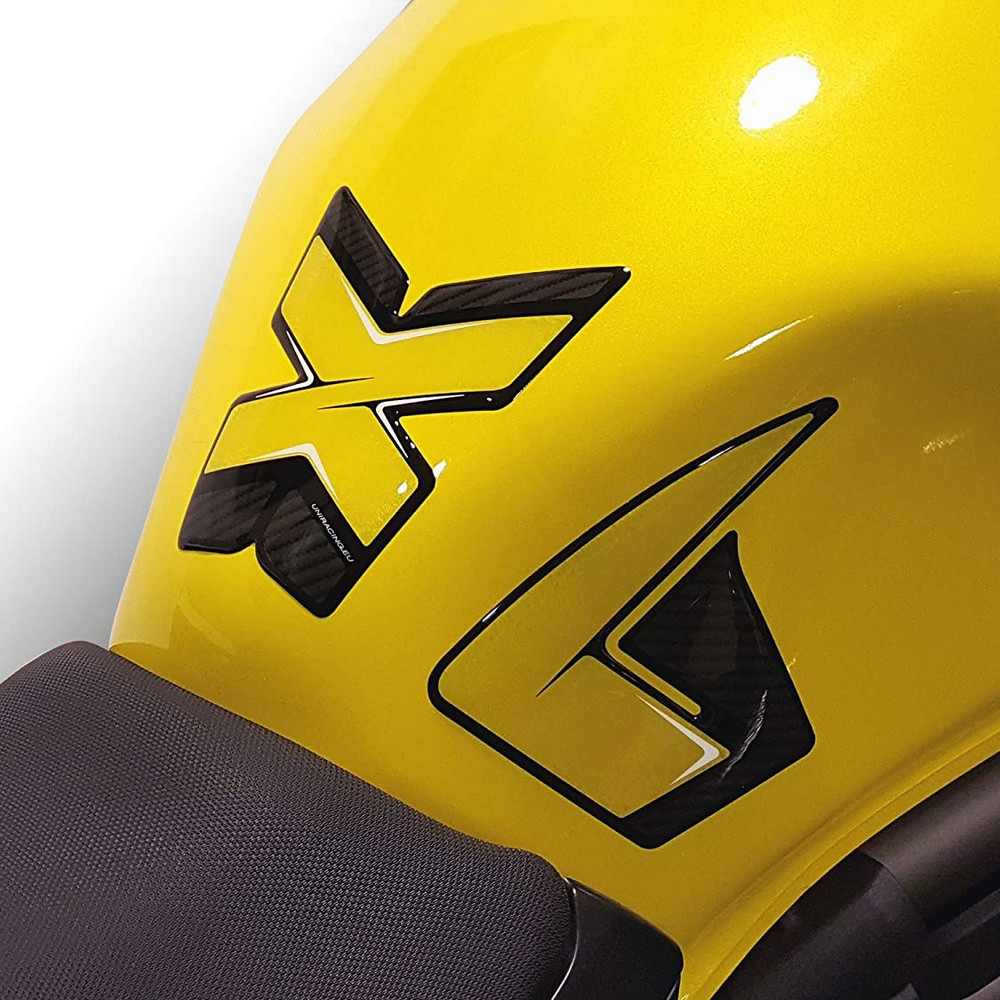 [K46027] Protector Adhesivo Uniracing Depósito Kawasaki ER-6N 13-17 Negro / Gris