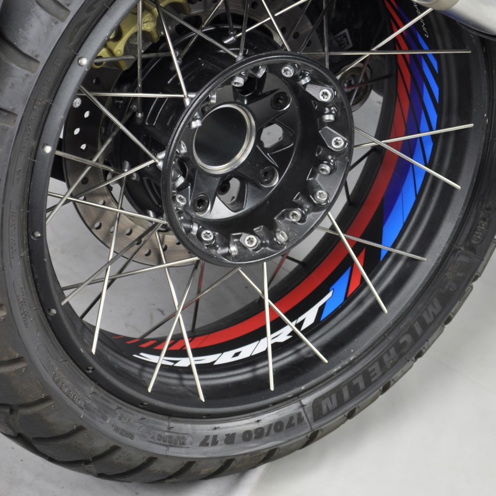Protector Adhesivo Uniracing Llantas BMW R1200GSA 06-18 / R1250GSA 19-21 Negro / Sport
