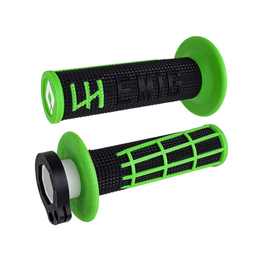 [H36E2BN] Puños ODI Emig 2.0 V2 Lock-On Negro / Verde
