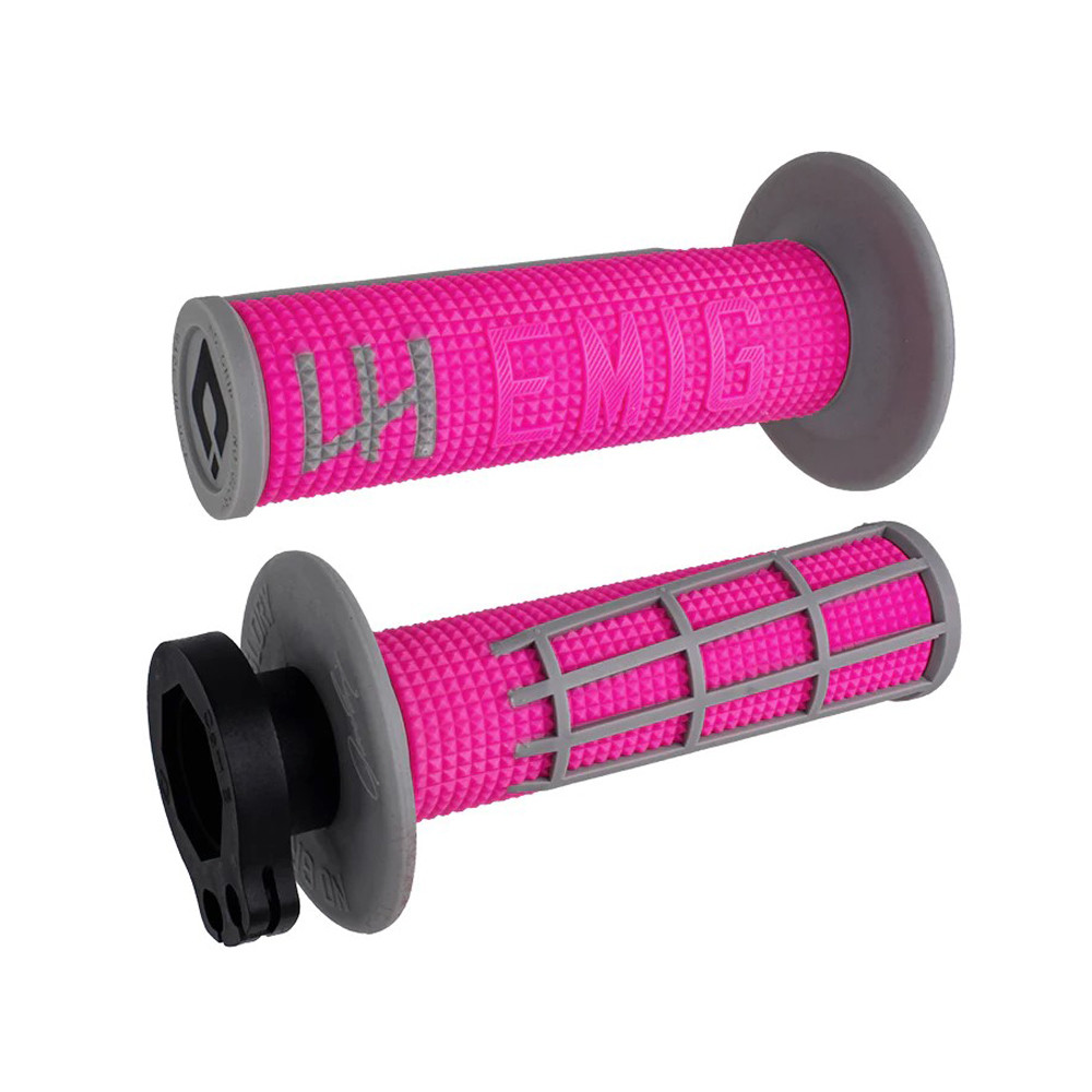 [H36E2PG] Puños ODI Emig 2.0 V2 Lock-On Rosa / Gris