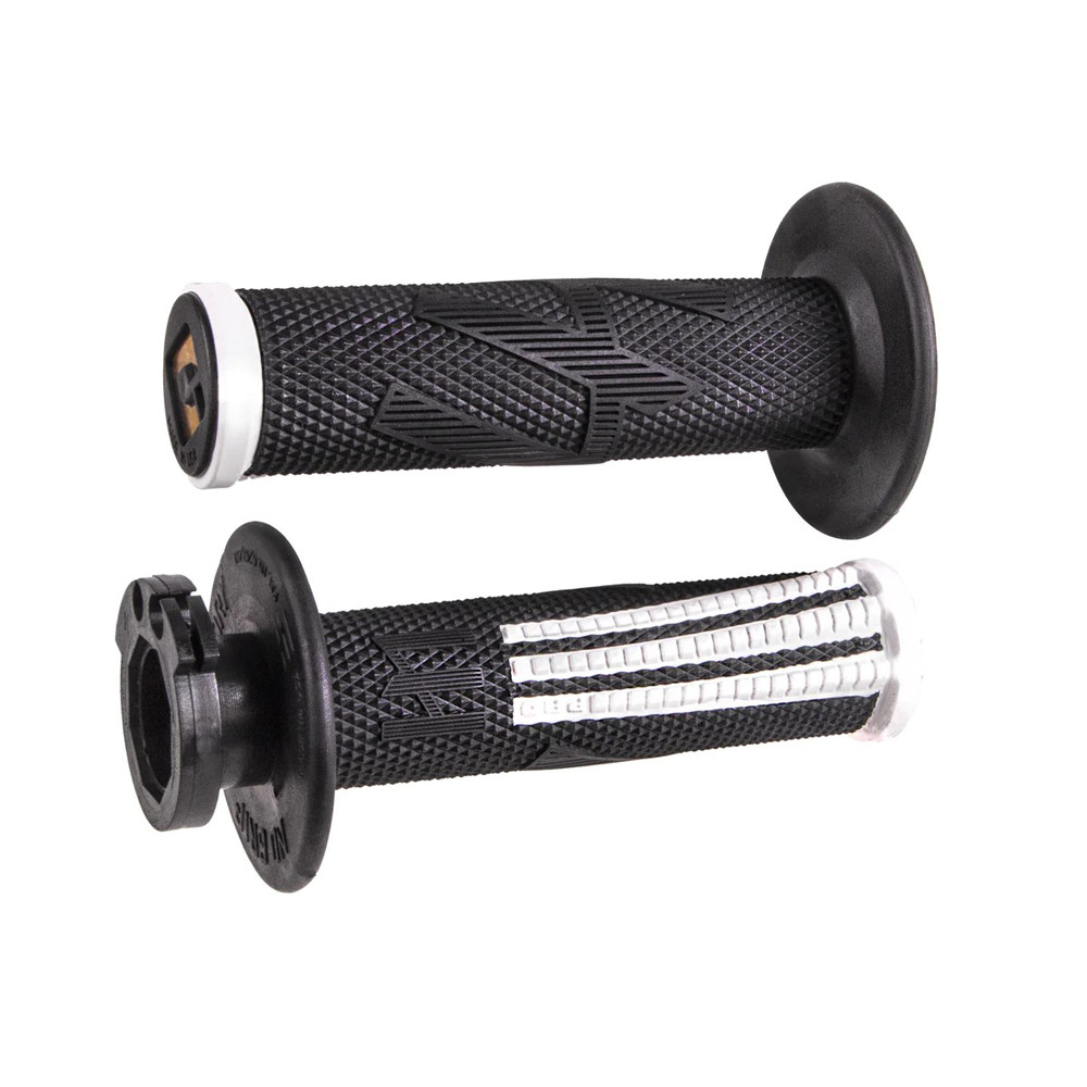 Puños ODI Emig Pro V2 Lock-On Negro / Blanco