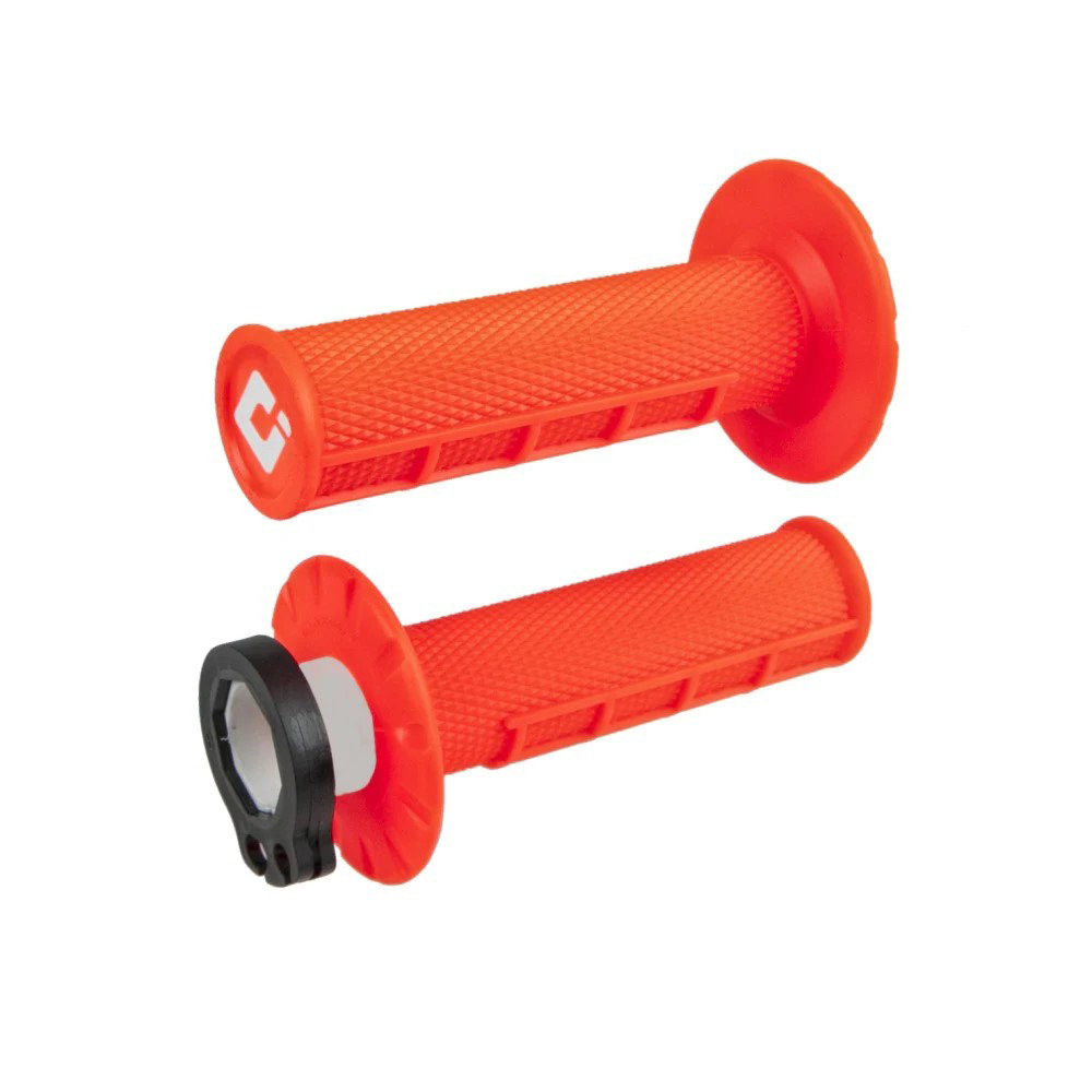 [H36HWO] Puños ODI MX V2 Lock-On Half-Waffle Naranja Fluor