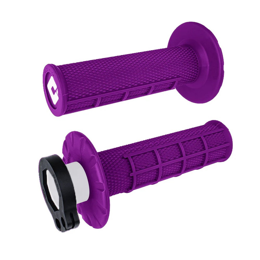 Puños ODI MX V2 Lock-On Half-Waffle Violeta