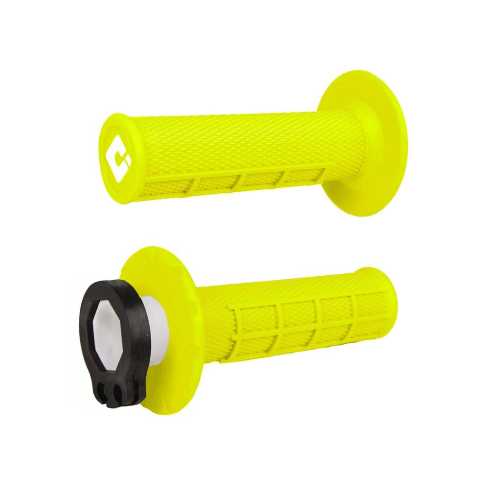 [H36HWY] Puños ODI MX V2 Lock-On Half-Waffle Amarillo Fluor