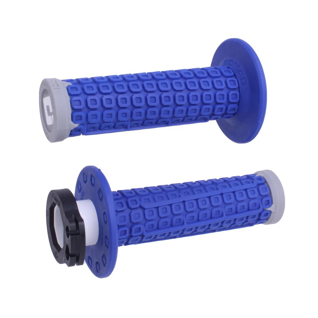Puños ODI Nomad D3O Lock-On Off Road Azul / Gris / Gris
