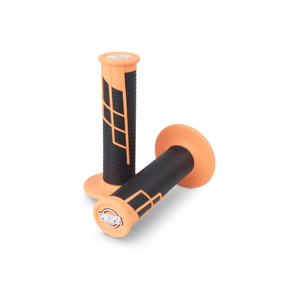 Puños Protaper Clamp On Half Waffle Naranja Neon / Negro