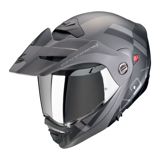 Casco Scorpion Adventure Adx-2 Galane Negro Mate-Plata