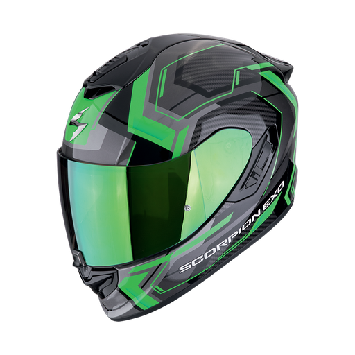 Casco Scorpion Integral Exo-1400 Evo Ii Air Linart Negro-Verde