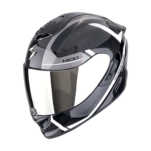 Casco Scorpion Integral Exo-1400 Evo Ii Carbon Air Enko Negro-Plata-Blanco