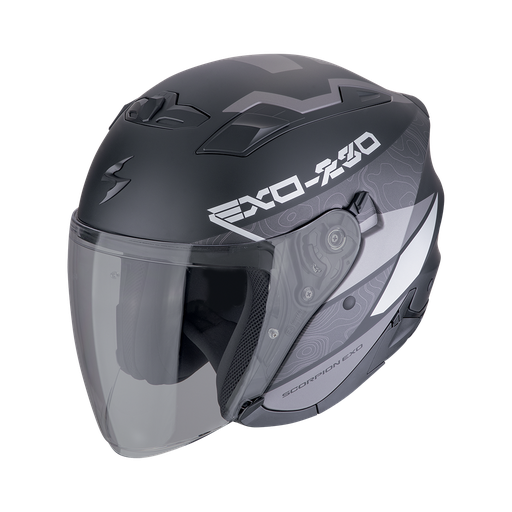 Casco Scorpion Jet Exo-230 Band Negro mate-plata