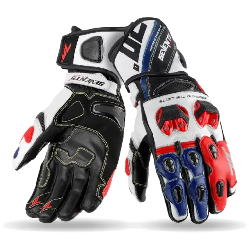 Guante Seventy Degrees Sd-R12 Verano Racing Hombre Negro/Rojo/Azul