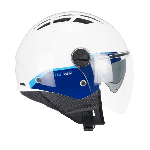 Casco jet CGM 116G AIRE BICO Blanco Azul