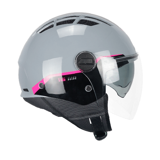 Casco jet CGM 116G AIR BICO Fluo Fucsia Gris