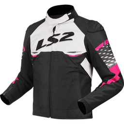 LS2 APEX LADY JACKET BLACK WHITE PINK
