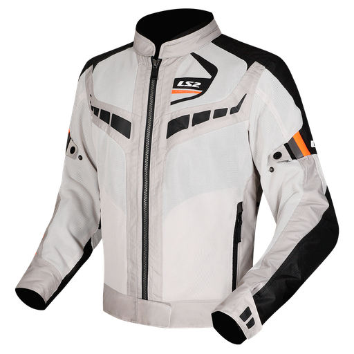 Chaqueta Moto Verano LS2 Garda Air Mujer Negro/Gris/Naranja Fluor CE