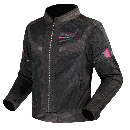 Chaqueta Moto Verano LS2 Garda Air Mujer Negro/Rosa Ventilada CE