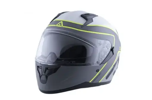 Casco integral ADN Stelvio warmup gris y fluor