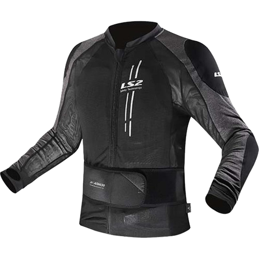 Chaqueta Moto LS2 X-armor Hombre Negro Plata