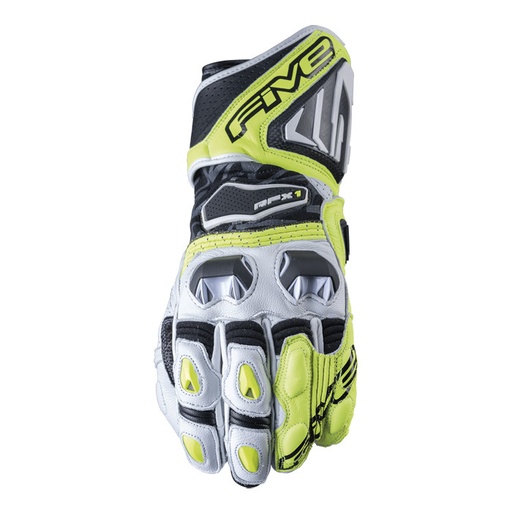 GUANTES FIVE RFX1 BLANCO / AMARILLO FLUOR