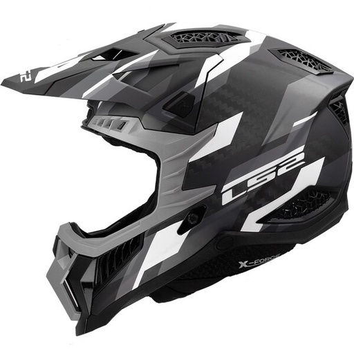 Casco Moto Cross LS2 MX703 X-force Phantom Negro Gris - outlet MotoStore Valencia