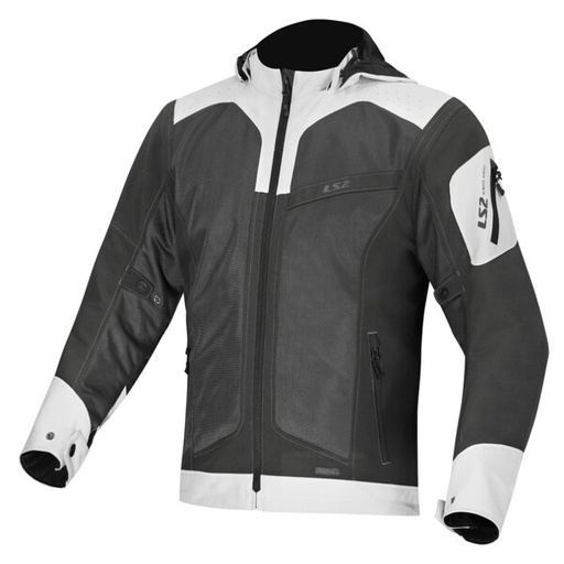 Chaqueta Moto LS2 Bolton Air Hombre Verde/Gris Impermeable Ventilada