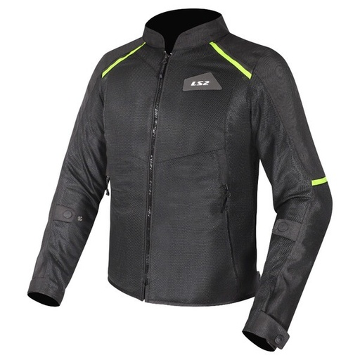 Chaqueta Moto LS2 Breeze Hombre Negro Amarillo