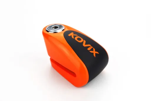 Kovix Antirrobo disco con alarma KDS naranja fluor 6 mm