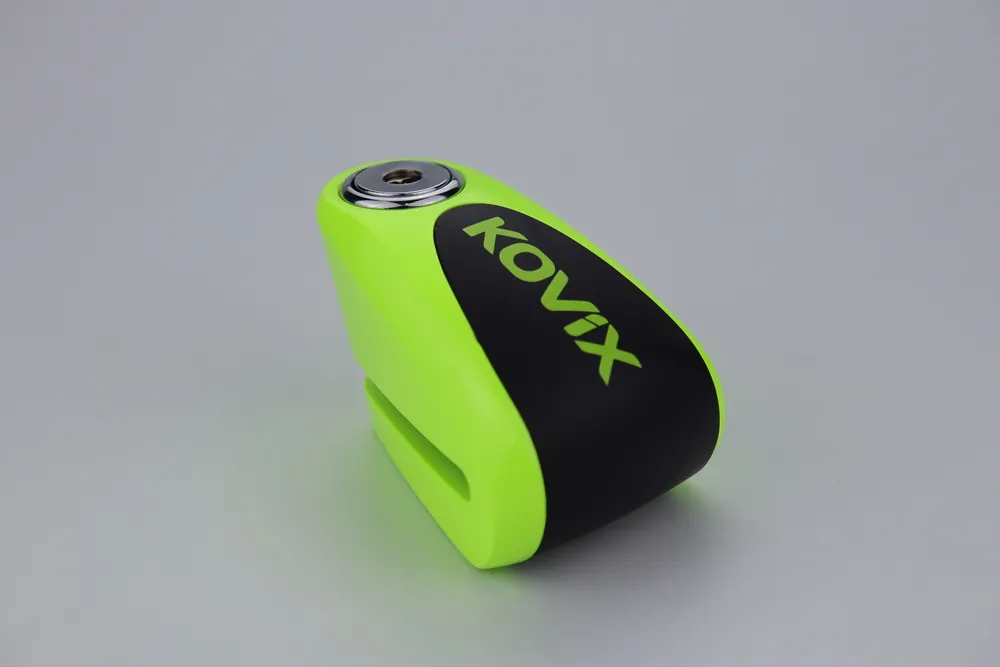 Kovix Antirrobo disco con alarma KDS verde fluor 6 mm - MotoStore Valencia