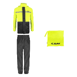Impermeable CGM Set Antilluvia E34 Sport Negro/Amarillo Flúor