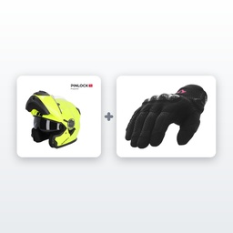 Chollo Kit Moto Casco Modular: Casco + Guantes