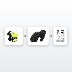Chollo Kit Moto Casco Modular: Casco + Guantes + Intercomunicador