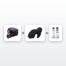 Chollo Kit Moto Casco Integral: Casco + Guantes + Intercomunicador