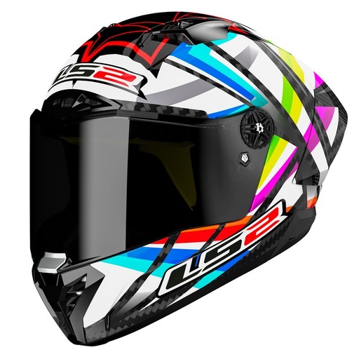 Casco LS2 FF805 THUNDER CARBON GP AERO FLASH negro