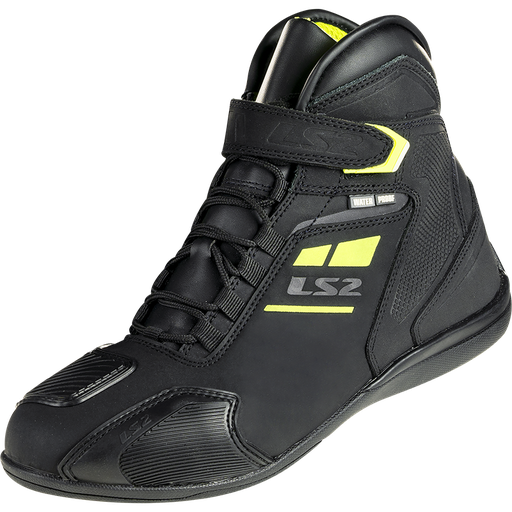 Botas Moto LS2 Garra Mujer WP Negro Amarillo
