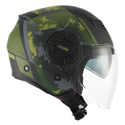 Casco Jet Unik Mercury DV verde militar mate