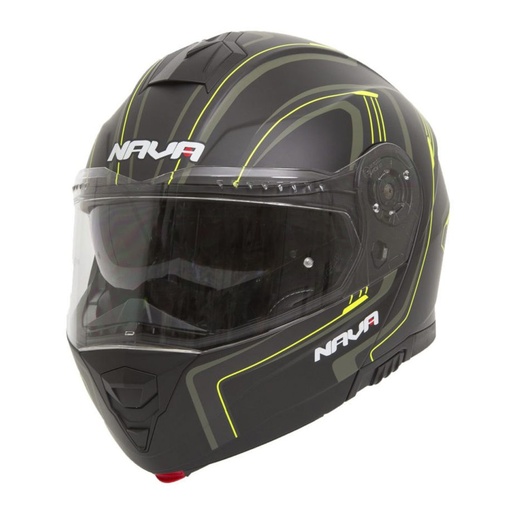 Casco modular Nava Sprint negro fluor