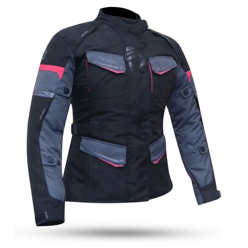 Chaqueta Degend Travel Lady negro-gris-violeta