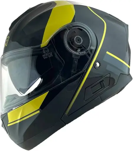 Casco Modular Nava Boxer Negro y Fluor
